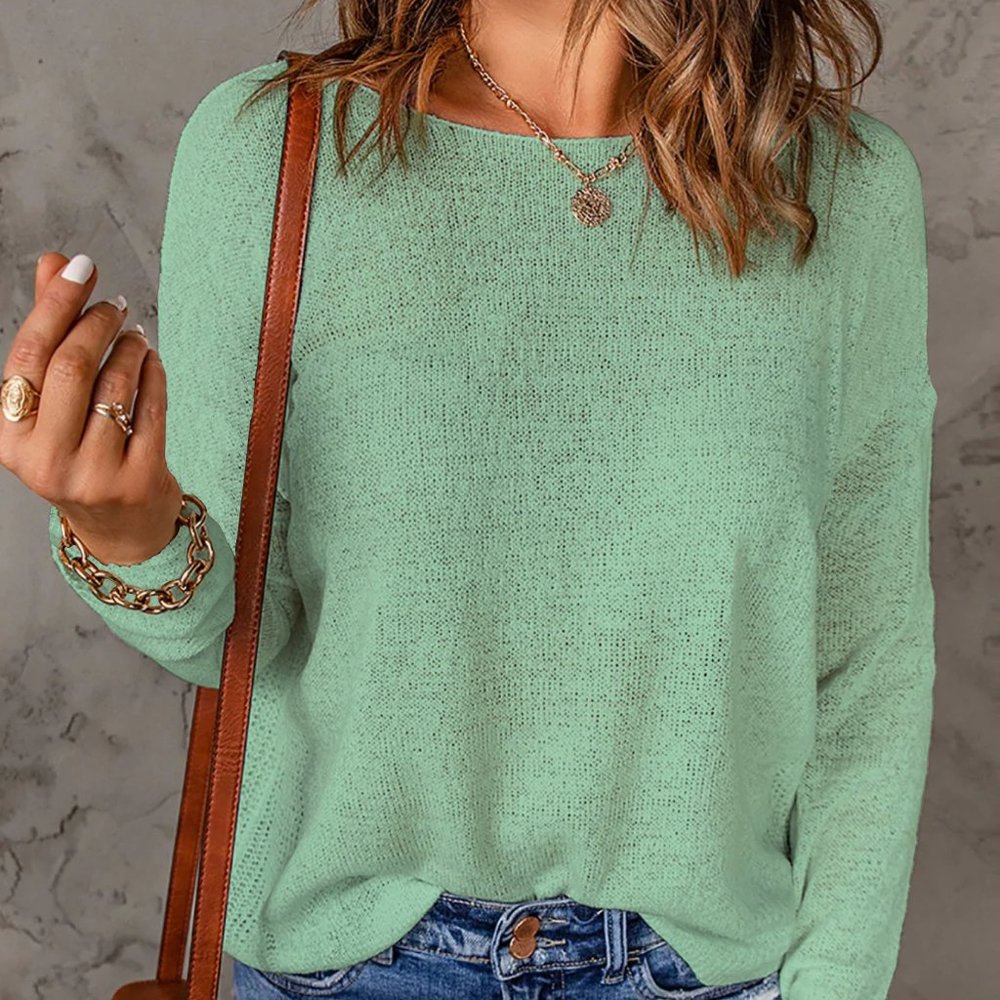 Women's Drop Shoulder Sweaters | S-3XL (Mint)